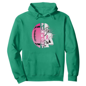 Pink Out Game Day Football Hoodie Breast Cancer Support TS12 Irish Green Print Your Wear