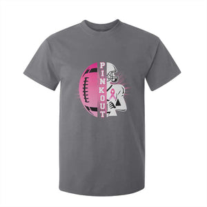 Pink Out Game Day Football T Shirt For Kid Breast Cancer Support TS12 Charcoal Print Your Wear