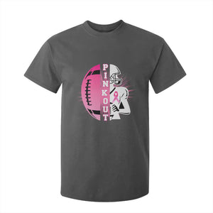 Pink Out Game Day Football T Shirt For Kid Breast Cancer Support TS12 Dark Heather Print Your Wear