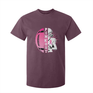 Pink Out Game Day Football T Shirt For Kid Breast Cancer Support TS12 Maroon Print Your Wear