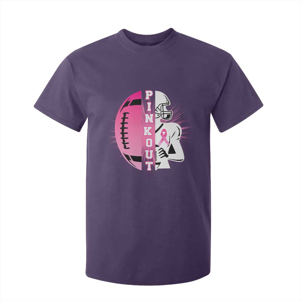 Pink Out Game Day Football T Shirt For Kid Breast Cancer Support TS12 Purple Print Your Wear