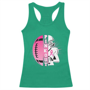 Pink Out Game Day Football Racerback Tank Top Breast Cancer Support TS12 Irish Green Print Your Wear