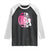 Pink Out Game Day Football Raglan Shirt Breast Cancer Support TS12 Black White Print Your Wear