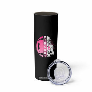 Pink Out Game Day Football Skinny Tumbler Breast Cancer Support TS12 Print Your Wear