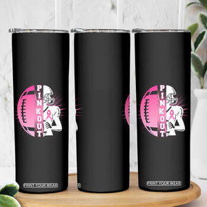 Pink Out Game Day Football Skinny Tumbler Breast Cancer Support TS12 Print Your Wear