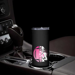 Pink Out Game Day Football Skinny Tumbler Breast Cancer Support TS12 Print Your Wear