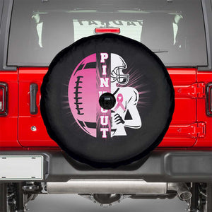 Pink Out Game Day Football Spare Tire Cover Breast Cancer Support TS12 Black Print Your Wear