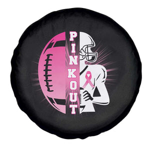 Pink Out Game Day Football Spare Tire Cover Breast Cancer Support TS12 Print Your Wear
