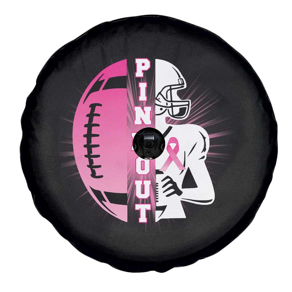 Pink Out Game Day Football Spare Tire Cover Breast Cancer Support TS12 Print Your Wear