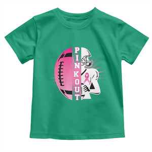 Pink Out Game Day Football Toddler T Shirt Breast Cancer Support TS12 Irish Green Print Your Wear