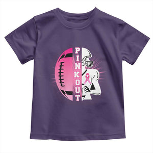 Pink Out Game Day Football Toddler T Shirt Breast Cancer Support TS12 Purple Print Your Wear