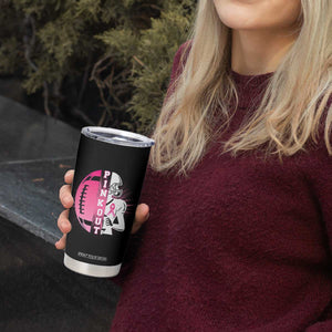 Pink Out Game Day Football Tumbler Cup Breast Cancer Support TS12 Print Your Wear