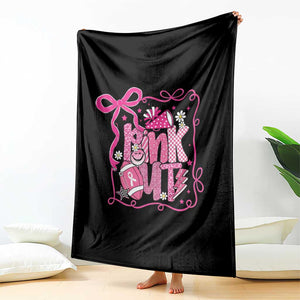 Pink Out Throw Blanket Football Support Breast Cancer Gift TS12 Print Your Wear