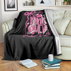 Pink Out Throw Blanket Football Support Breast Cancer Gift TS12 Print Your Wear
