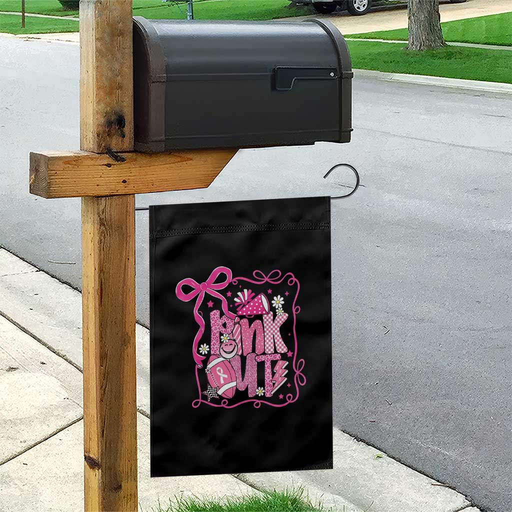 Pink Out Garden Flag Football Support Breast Cancer Gift TS12 Print Your Wear