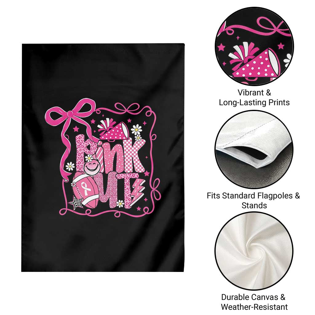 Pink Out Garden Flag Football Support Breast Cancer Gift TS12 Print Your Wear