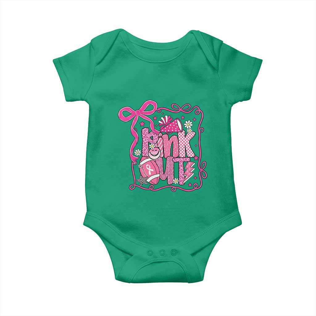 Pink Out Baby Onesie Football Support Breast Cancer Gift TS12 Irish Green Print Your Wear