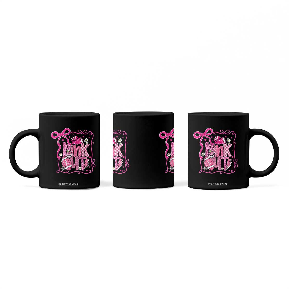 Pink Out Coffee Mug Football Support Breast Cancer Gift TS12 Print Your Wear