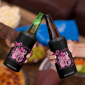 Pink Out 4 in 1 Can Cooler Tumbler Football Support Breast Cancer Gift TS12 Print Your Wear