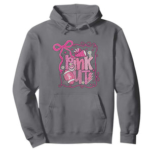 Pink Out Hoodie Football Support Breast Cancer Gift TS12 Charcoal Print Your Wear
