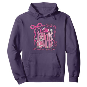 Pink Out Hoodie Football Support Breast Cancer Gift TS12 Purple Print Your Wear