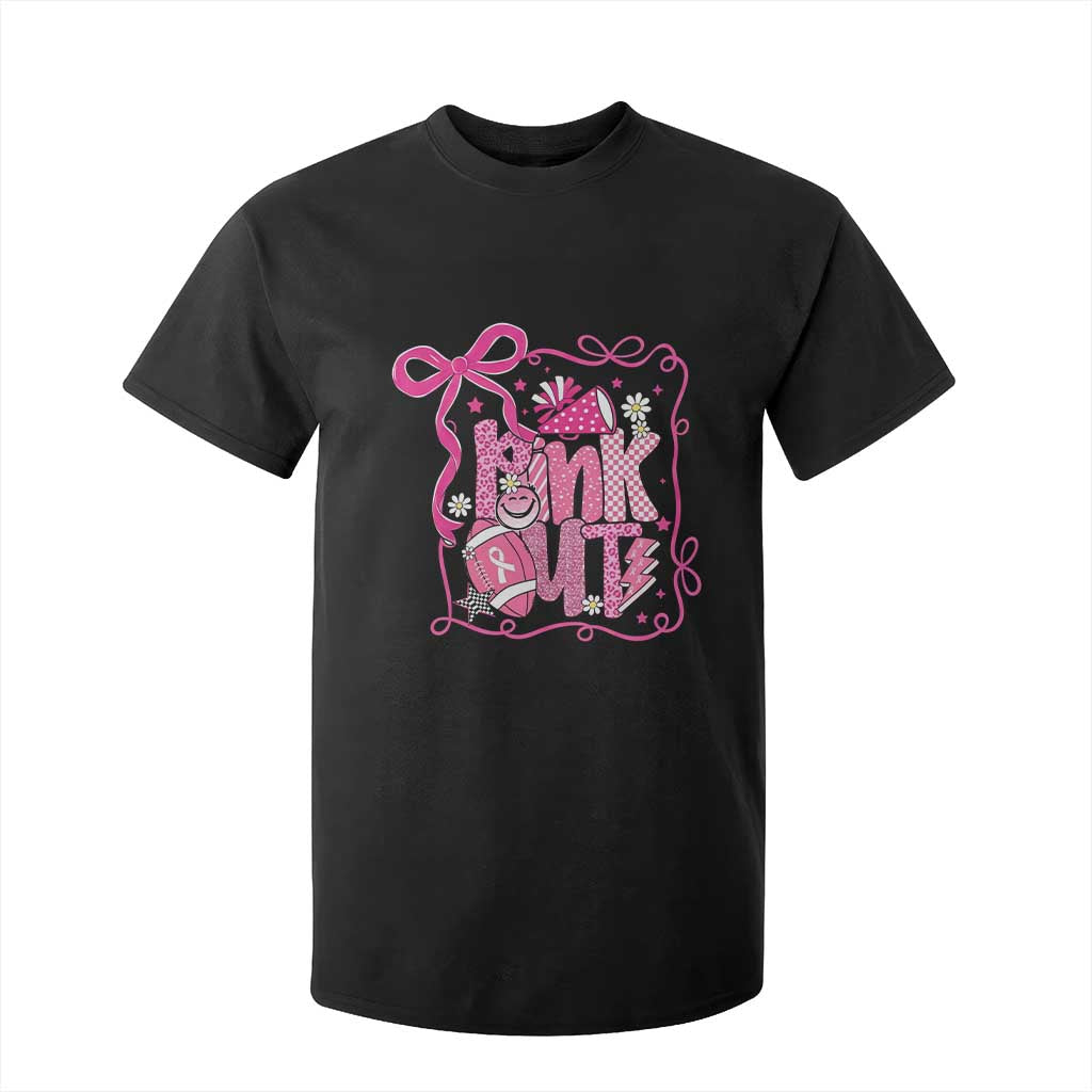 Pink Out T Shirt For Kid Football Support Breast Cancer Gift TS12 Black Print Your Wear