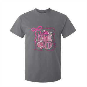 Pink Out T Shirt For Kid Football Support Breast Cancer Gift TS12 Charcoal Print Your Wear