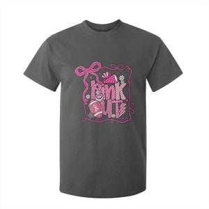 Pink Out T Shirt For Kid Football Support Breast Cancer Gift TS12 Dark Heather Print Your Wear