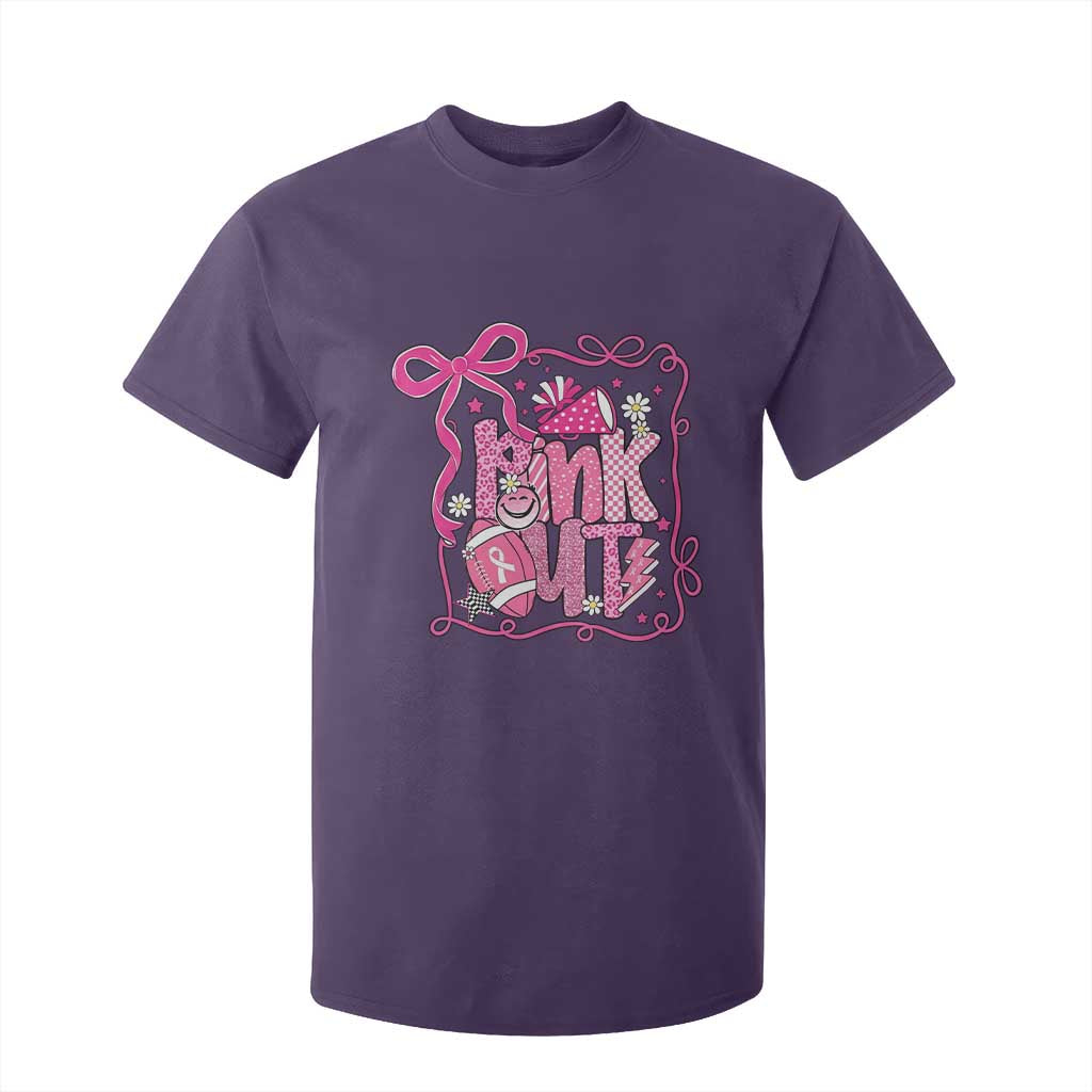 Pink Out T Shirt For Kid Football Support Breast Cancer Gift TS12 Purple Print Your Wear