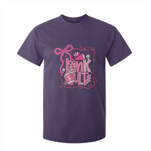 Pink Out T Shirt For Kid Football Support Breast Cancer Gift TS12 Purple Print Your Wear