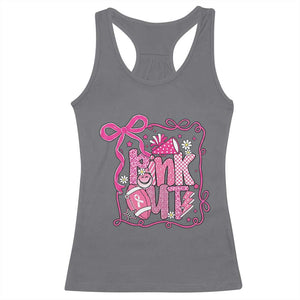 Pink Out Racerback Tank Top Football Support Breast Cancer Gift TS12 Charcoal Print Your Wear