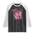 Pink Out Raglan Shirt Football Support Breast Cancer Gift TS12 Black White Print Your Wear