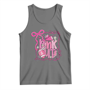 Pink Out Tank Top Football Support Breast Cancer Gift TS12 Black Heather Print Your Wear