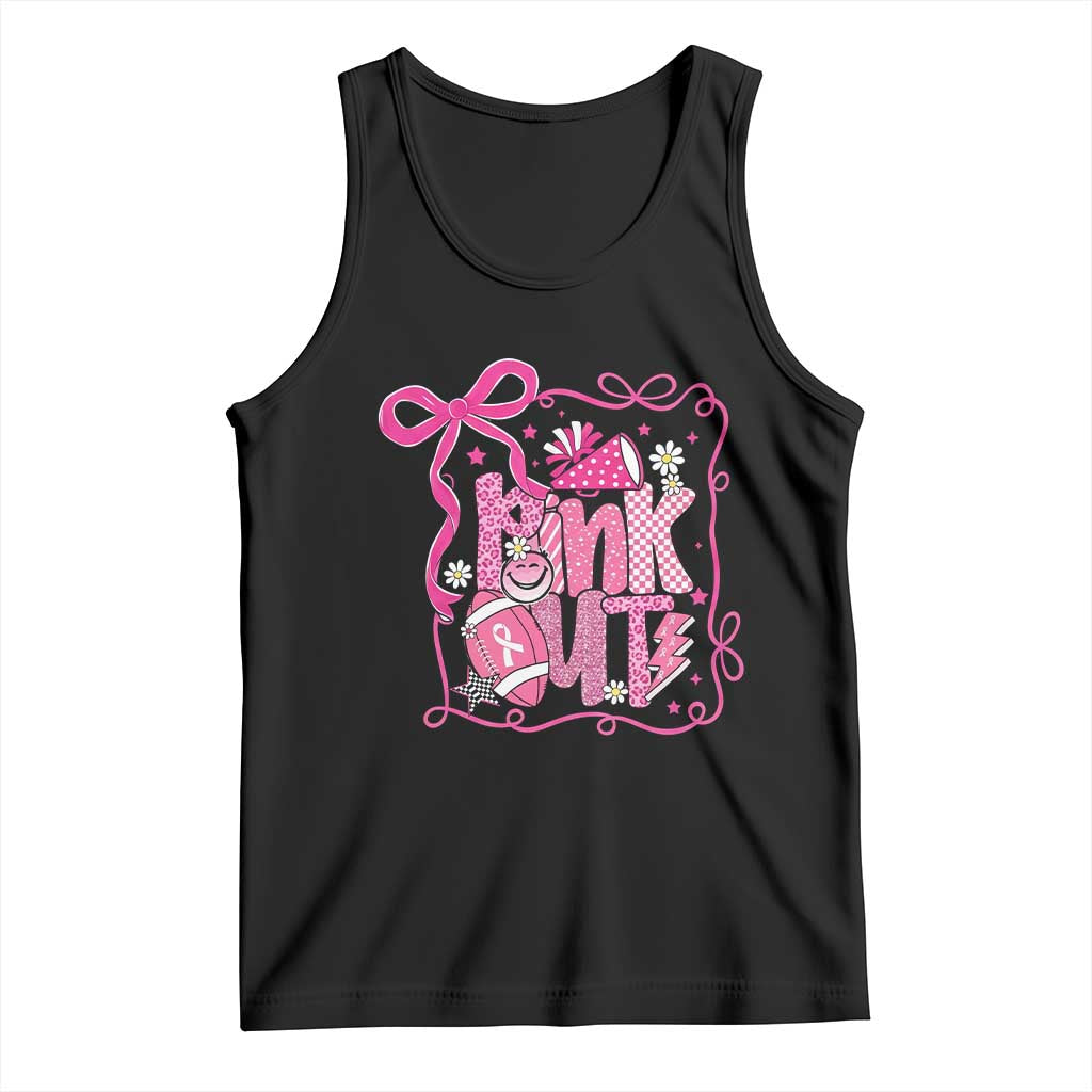 Pink Out Tank Top Football Support Breast Cancer Gift TS12 Black Print Your Wear