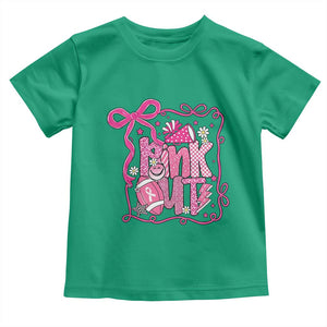 Pink Out Toddler T Shirt Football Support Breast Cancer Gift TS12 Irish Green Print Your Wear