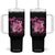 Pink Out Tumbler With Handle Football Support Breast Cancer Gift TS12 One Size: 40 oz Black Print Your Wear