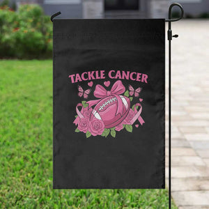 Tackle Cancer Garden Flag Football Breast Cancer Awareness Pink Ribbon TS12 Print Your Wear