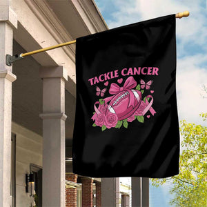 Tackle Cancer Garden Flag Football Breast Cancer Awareness Pink Ribbon TS12 Print Your Wear