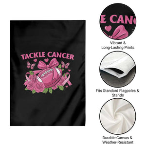 Tackle Cancer Garden Flag Football Breast Cancer Awareness Pink Ribbon TS12 Print Your Wear