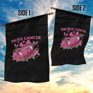 Tackle Cancer Garden Flag Football Breast Cancer Awareness Pink Ribbon TS12 Print Your Wear