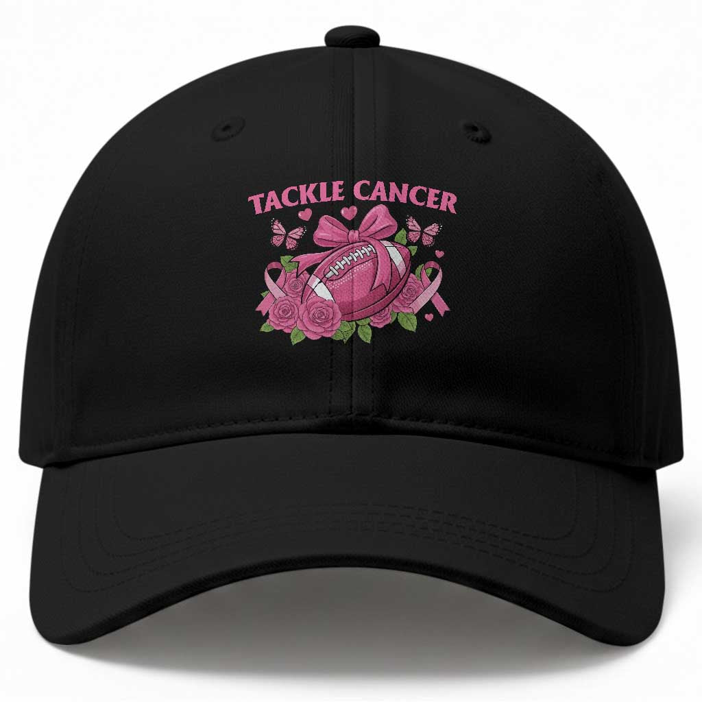Tackle Cancer Baseball Cap Football Breast Cancer Awareness Pink Ribbon TS12 Print Your Wear
