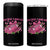 Tackle Cancer 4 in 1 Can Cooler Tumbler Football Breast Cancer Awareness Pink Ribbon TS12 One Size: 16 oz Black Print Your Wear