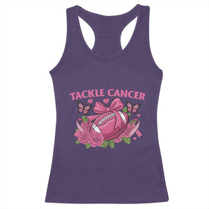 Tackle Cancer Racerback Tank Top Football Breast Cancer Awareness Pink Ribbon TS12 Purple Print Your Wear