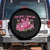 Tackle Cancer Spare Tire Cover Football Breast Cancer Awareness Pink Ribbon TS12 No hole Black Print Your Wear