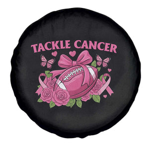 Tackle Cancer Spare Tire Cover Football Breast Cancer Awareness Pink Ribbon TS12 Print Your Wear