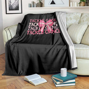 October Tackle Cancer Football Breast Cancer Awareness Throw Blanket TS12 Print Your Wear