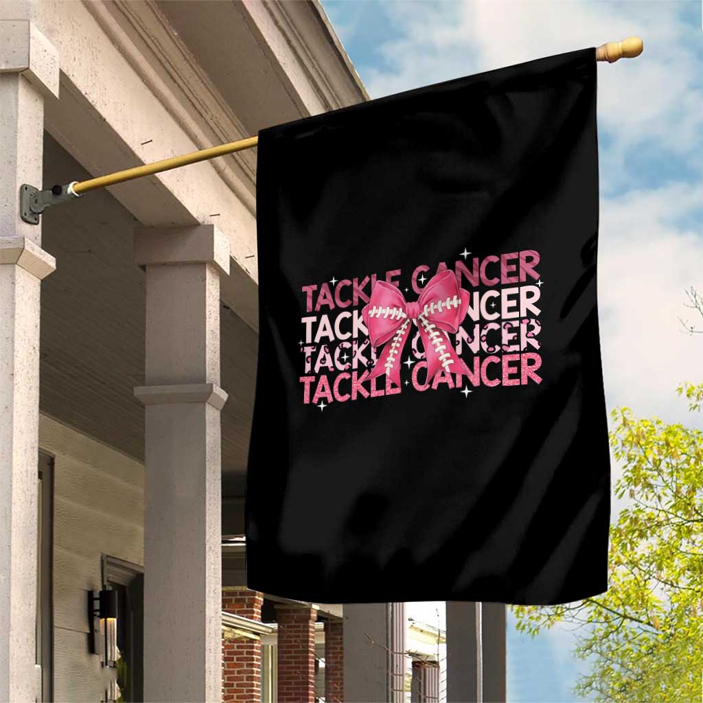 October Tackle Cancer Football Breast Cancer Awareness Garden Flag TS12 Print Your Wear