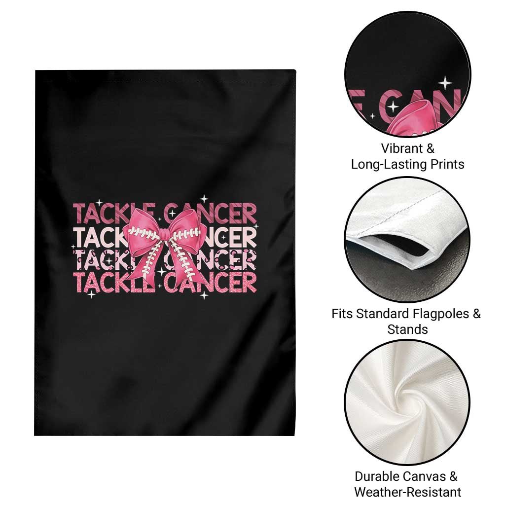 October Tackle Cancer Football Breast Cancer Awareness Garden Flag TS12 Print Your Wear