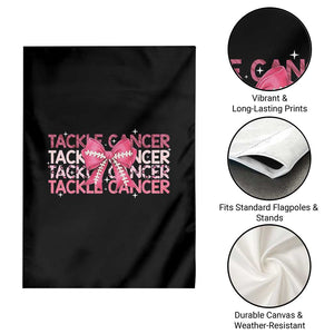 October Tackle Cancer Football Breast Cancer Awareness Garden Flag TS12 Print Your Wear
