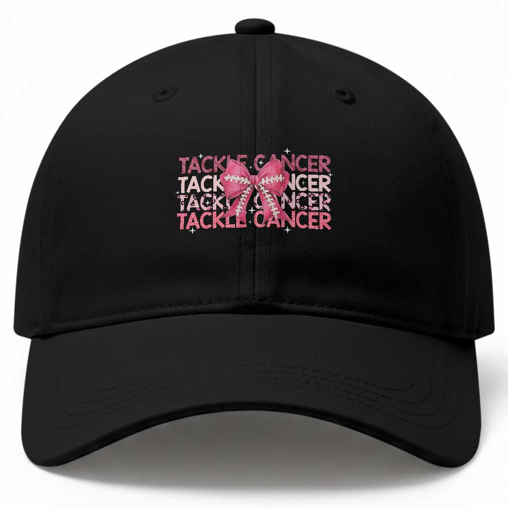 October Tackle Cancer Football Breast Cancer Awareness Baseball Cap TS12 Print Your Wear